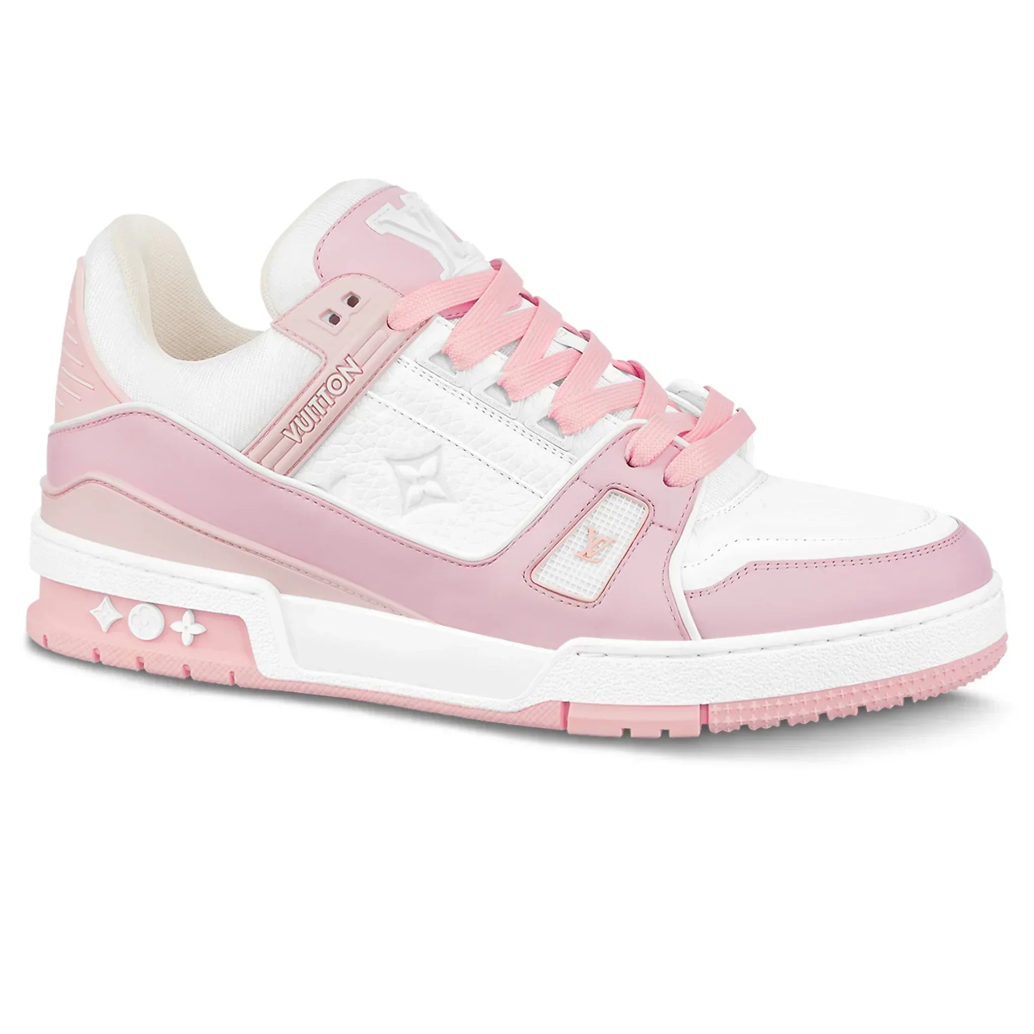 Louis Vuitton Trainer White Rose