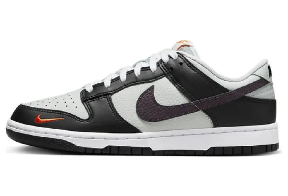 Nike Dunk Low "Black Total Orange Mini Swoosh"