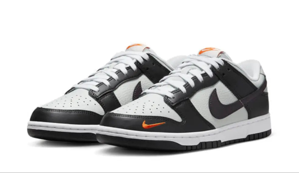 Nike Dunk Low "Black Total Orange Mini Swoosh"